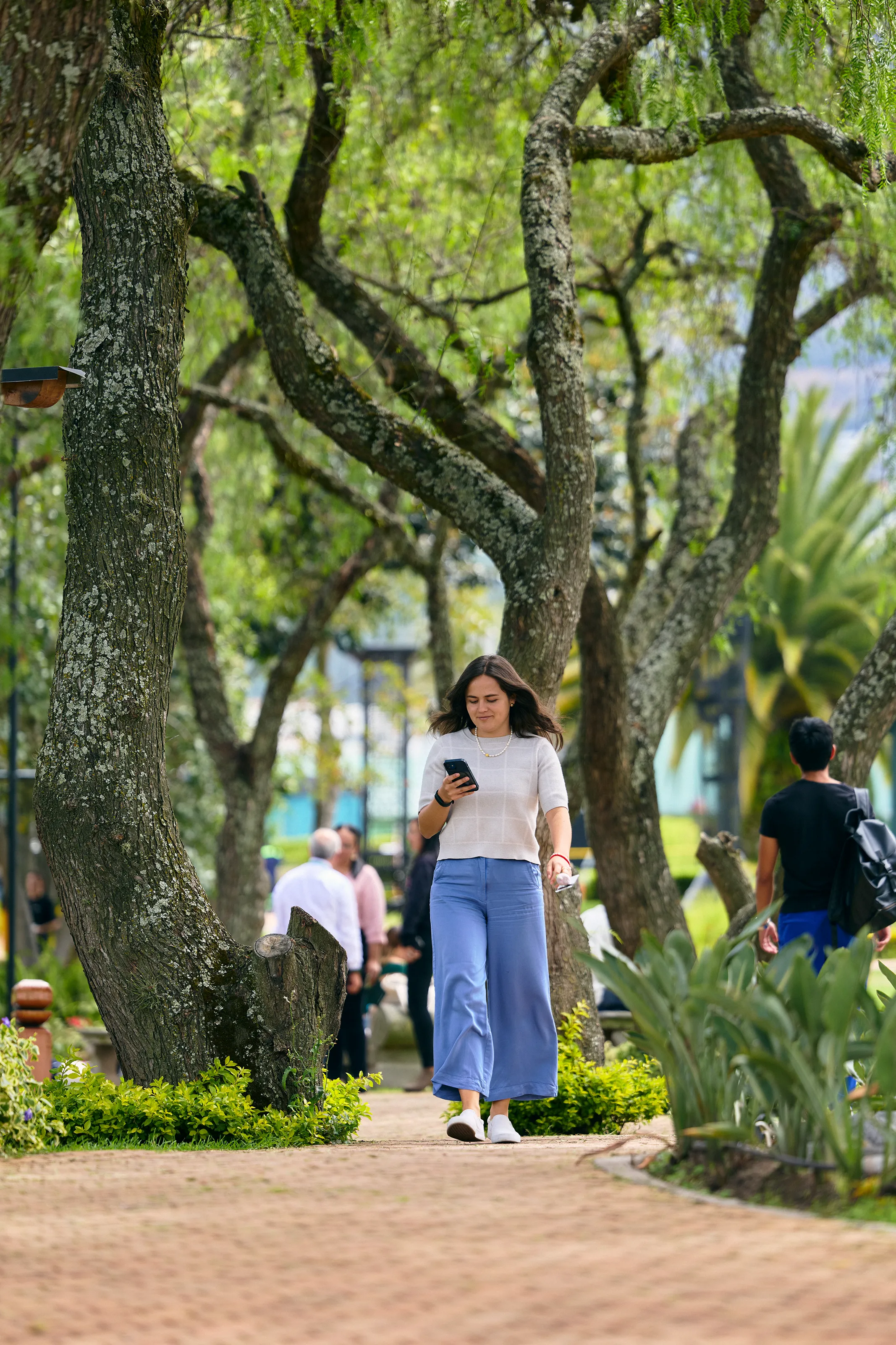 estudiante caminando