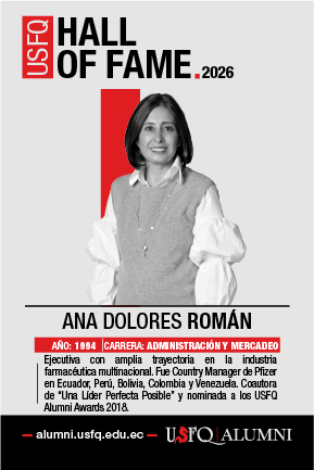 Hall of Fame 2026 USFQ Alumni: Ana Dolores Román, Administración y Mercadeo (1994)