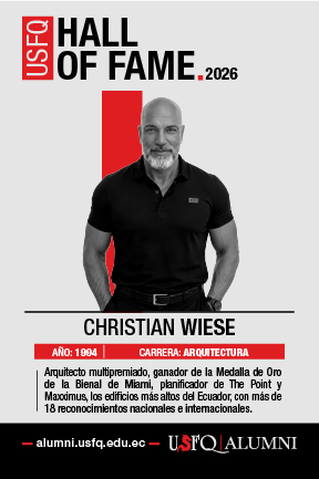 Hall of Fame 2026 USFQ Alumni: Christian Wiese, Arquitectura (1994)
