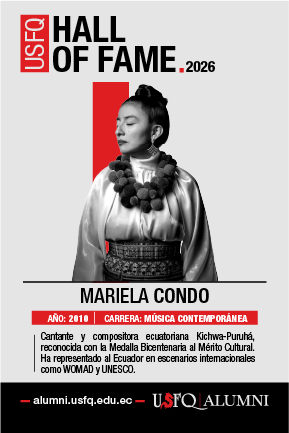 Hall of Fame 2026 USFQ Alumni: Mariela Condo, Música Contemporánea (2010)