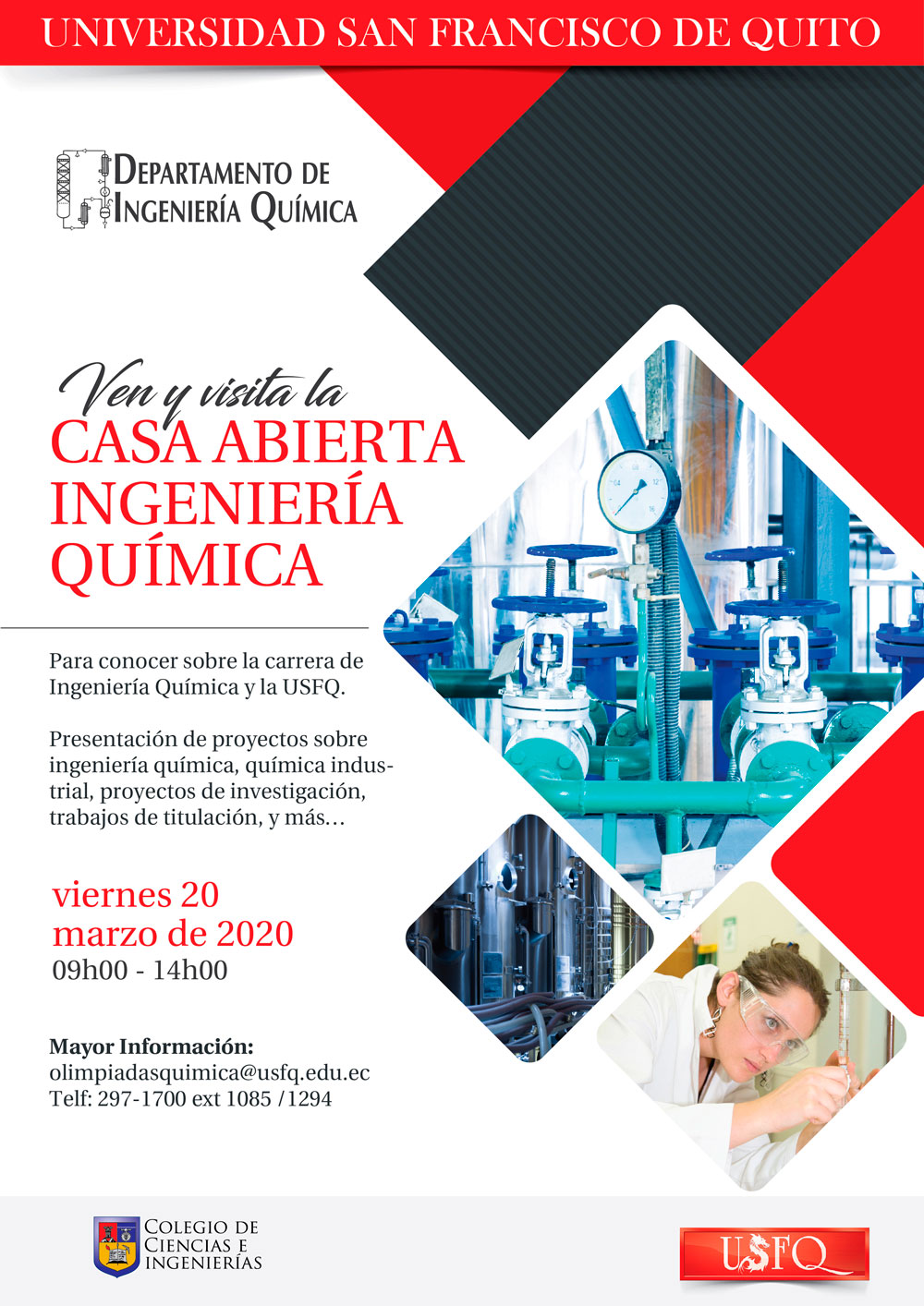 Afiche Casa Abierta Química 2020