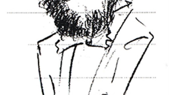 Caricatura de Santiago realizada por el profesor de Arte, Francisco Villarreal.